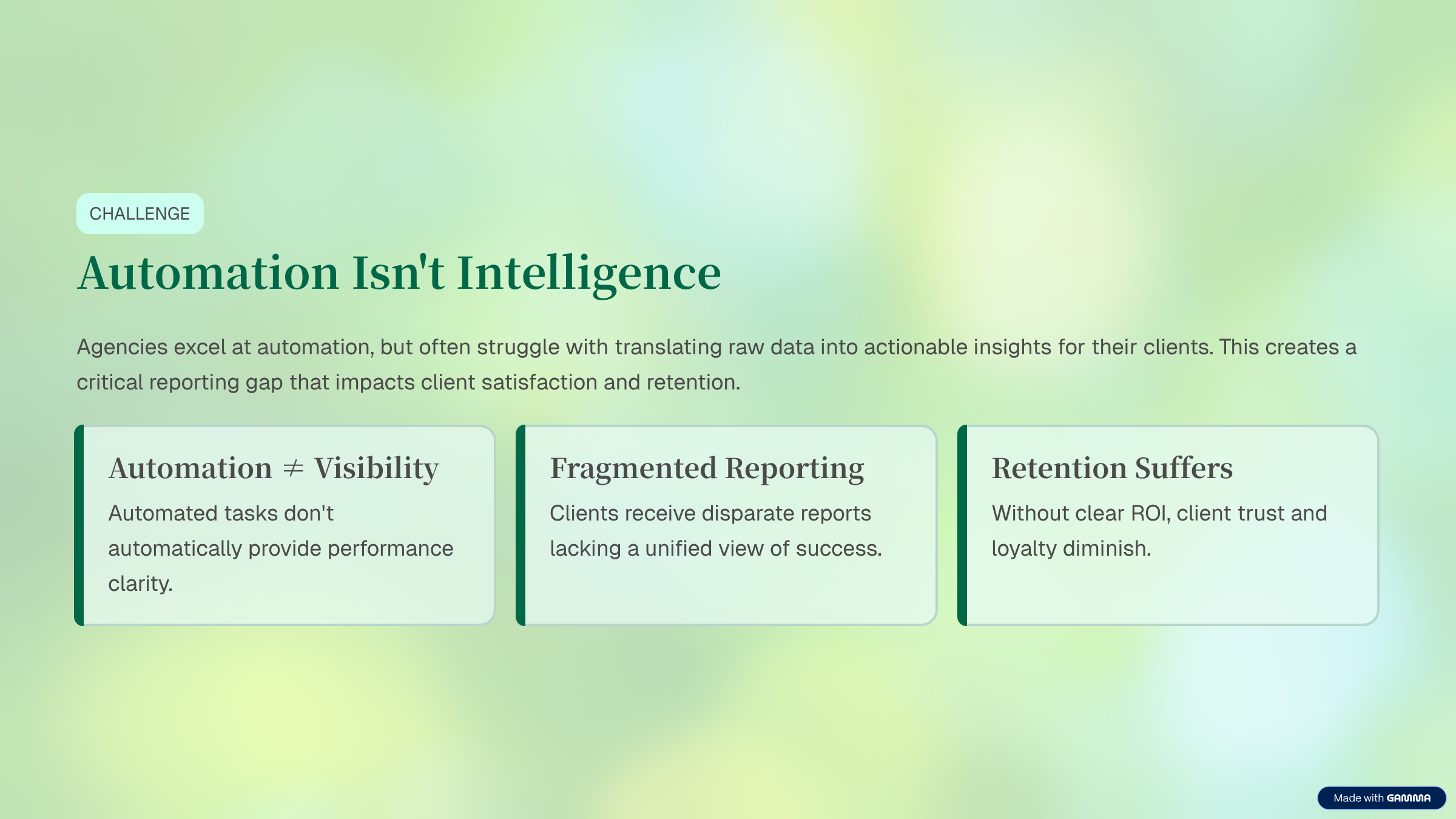 The Agency Reporting Gap — Automation does not equal Visibility